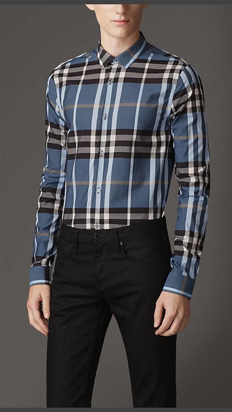 burberry slim fit check shirt|Men’s Designer Shirts .